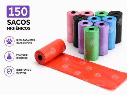 Sacos higiênicos para Pet - Biodegradáveis - 150 unidades